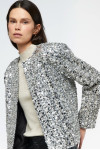 SILVER SEQUIN TWEED JACKET